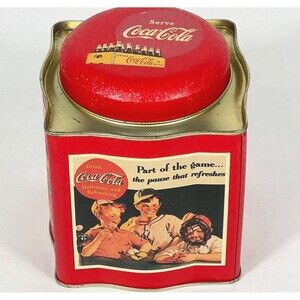 Coca‑Cola Musical Tin “Take Me Out To The Ballgame” Baseball Vintage